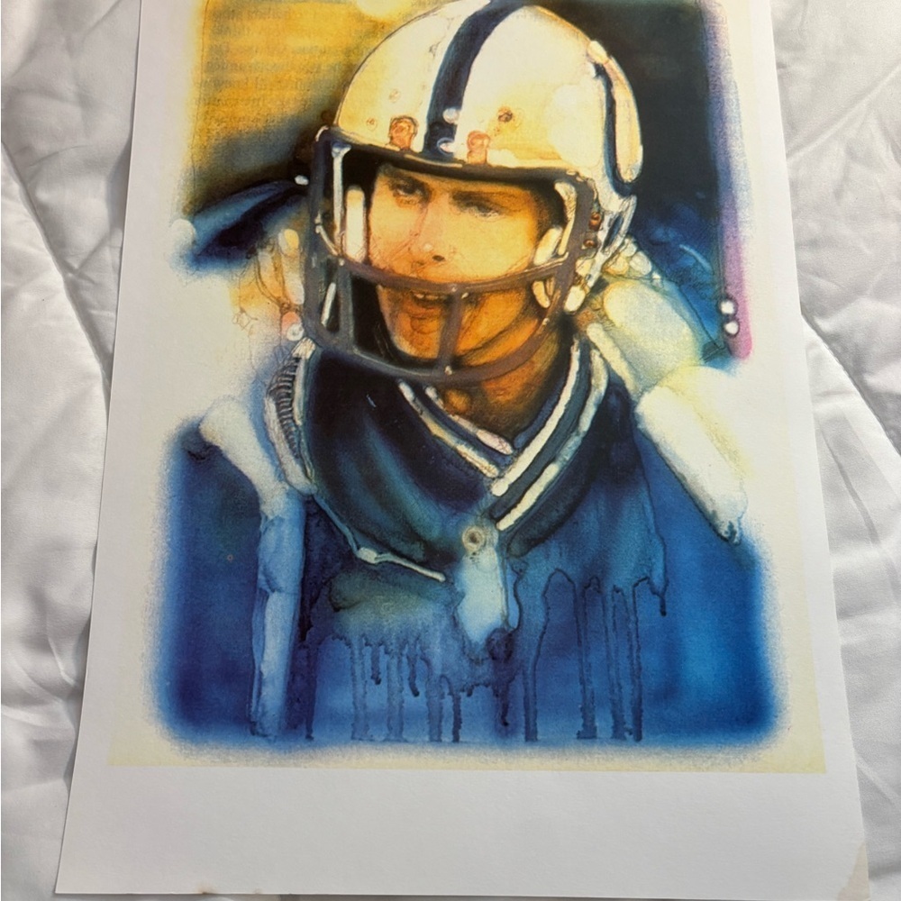 Bert Jones  Baltimore Colts Portrait Litho